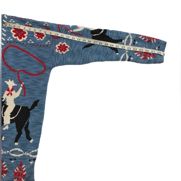 Delia McKain~Vintage Western Cowboy Sweater~Cardigan Large - Picture 4 of 9